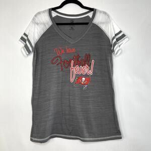 NFL Tampa Bay Buccaneers Womens T-Shirt We Have Football Fever XL Maternity Gray